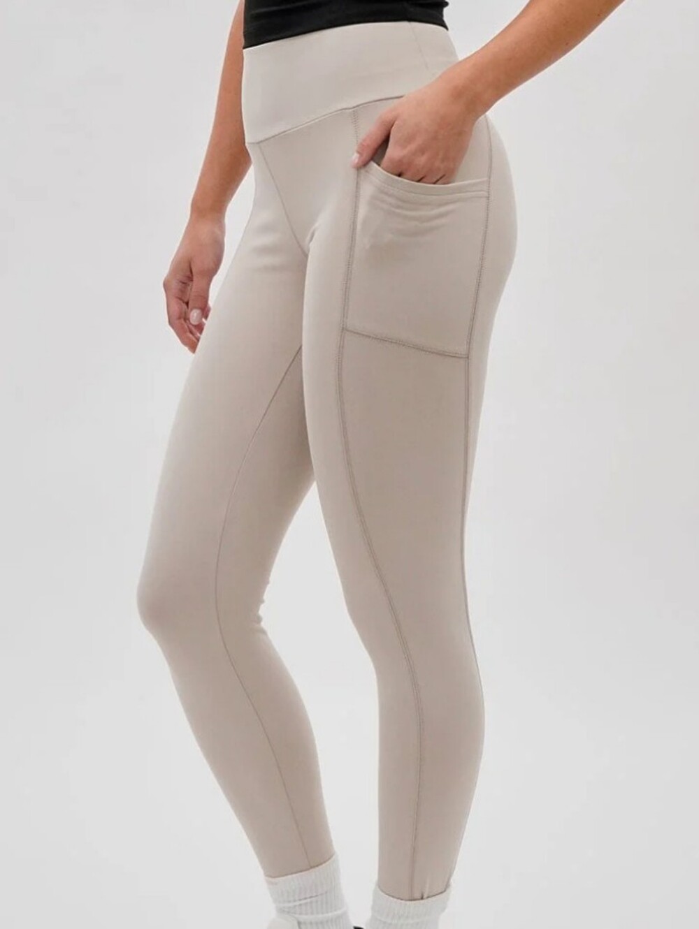 Canada Weather Gear High Waisted Yoga Leggings- Beige